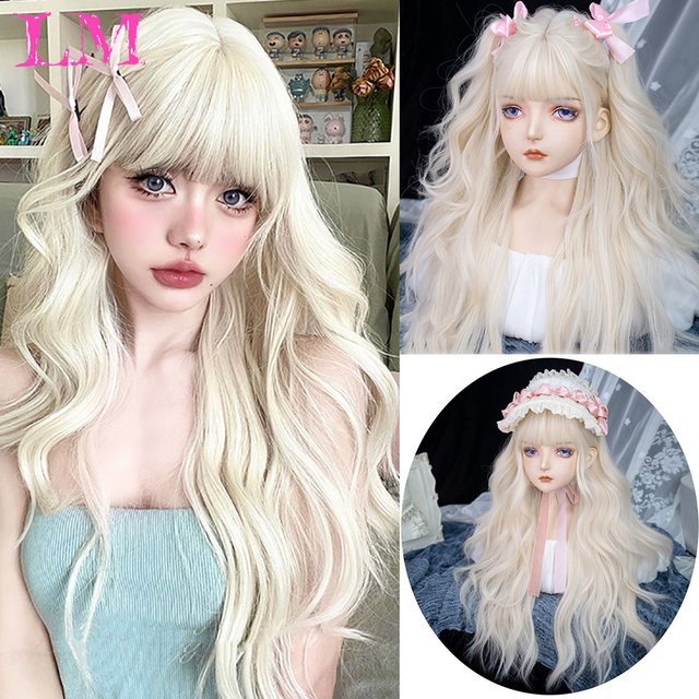 LM Damenperücke, blond, langes lockiges Haar, wasserwellig - Bild 1