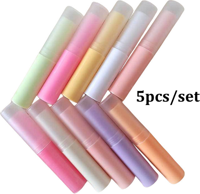 HNKMP Lippenstift Tube nachfüllbar, 5er Set, 3g, klar - Bild 1