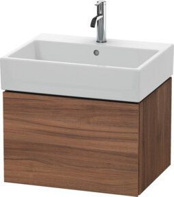 Duravit Waschtischunterschrank L-Cube, Wandhängend, Nussbaum Natur, B: 58,4 cm, T: 45,9 cm, H: 39,4 cm - Bild 1