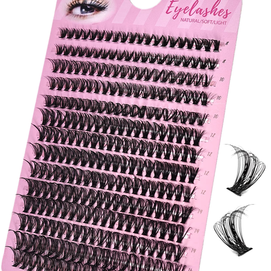 JIEFUXIN Wimpernbüschel 280 Stück, Black, Unisex - Bild 2
