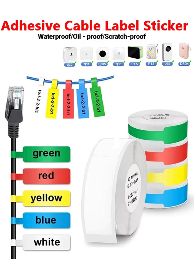 Marklife Thermoetiketten Weiß Wasserdichte selbstklebende Aufkleber für Etikettendrucker P15 P12 P11 D30 Q30 L12 DELI Q2 - Bild 5
