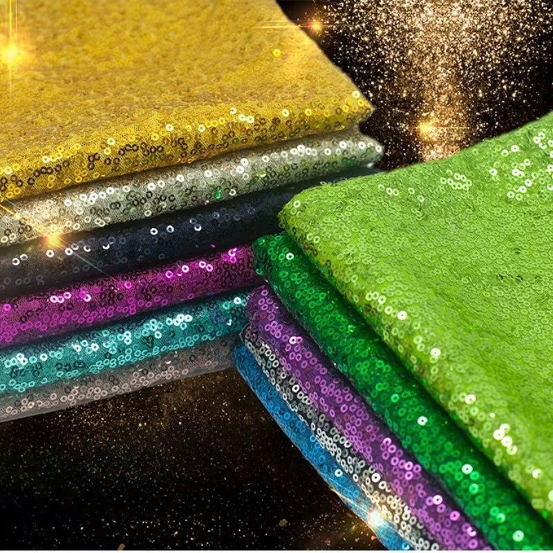 Pailletten-Mesh-Stoff in Blau und Multicolour für Hochzeitsdekoration, Kostüme und DIY-Projekte als Meterware - Bild 3