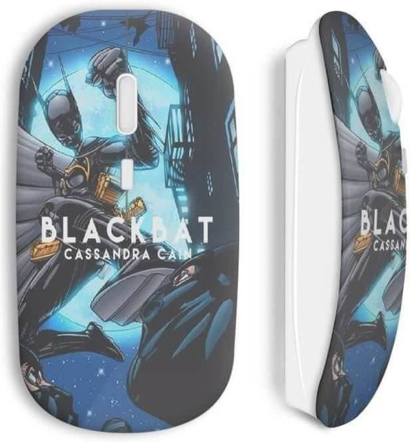 Blackbat Kabellose Maus Cassandra Cain in Blau mit WLAN und USB-Stick, kompatibel mit Mac und PC - Bild 1