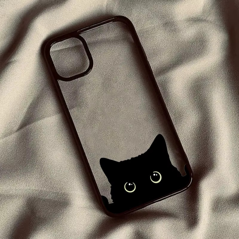 Transparente Handyhülle mit niedlicher schwarzer Katze für Samsung Galaxy S26 S25 S24 S23 S22 Ultra FE A54 A52 A35 A34 A16 A15 A14 A06 5G - Bild 2