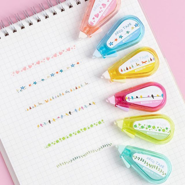 Dekoratives Washi Tape von NATAWA mit Tier-, Stern- und Herzmotiven in Rot für Scrapbooking und Tagebuch - Bild 1