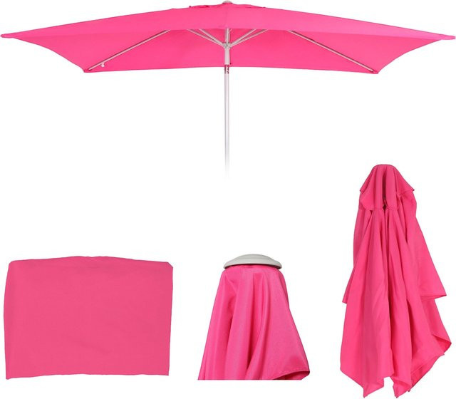 MCW Ersatz-Bezug für Sonnenschirm Castellammare, rechteckig, Pink, Polyester, UV-Schutz UPF 50+ - Bild 1