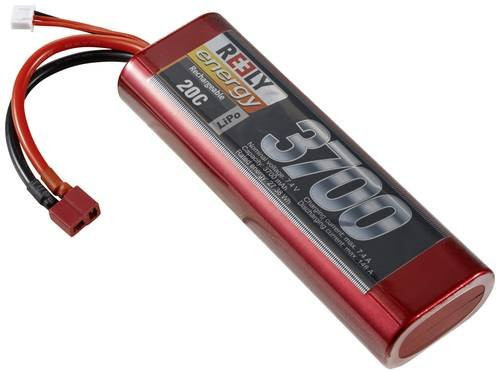 Reely LiPo Akku Modellbau-Akkupack 7.4V 3700 mAh 2S 20C Hardcase mit T-Stecksystem in Rot - Bild 1