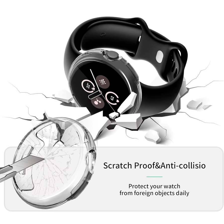 CAOWTAN Displayschutzfolie für Google Pixel Watch 4, 41 mm und 45 mm, weiche TPU-Gesichtsabdeckung für Rundumschutz - Bild 3