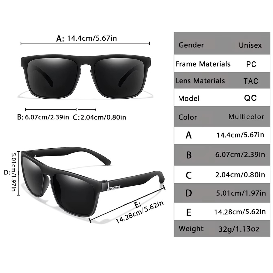 TAMWY Sonnenbrille, quadratisch, Vollrand, Kunststoff, schwarz, Unisex - Bild 2