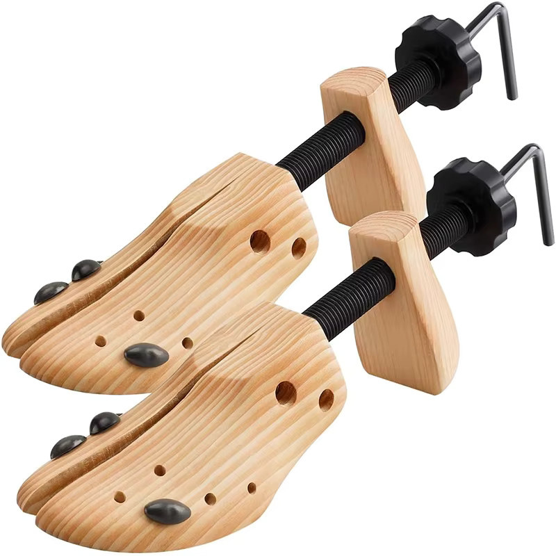 Repacego Holz-Schuhspanner in Braun, verstellbarer Schuhdehner für Männer und Frauen, Unisex Schuhhalter zur Längen- und Breitenverlängerung - Bild 3