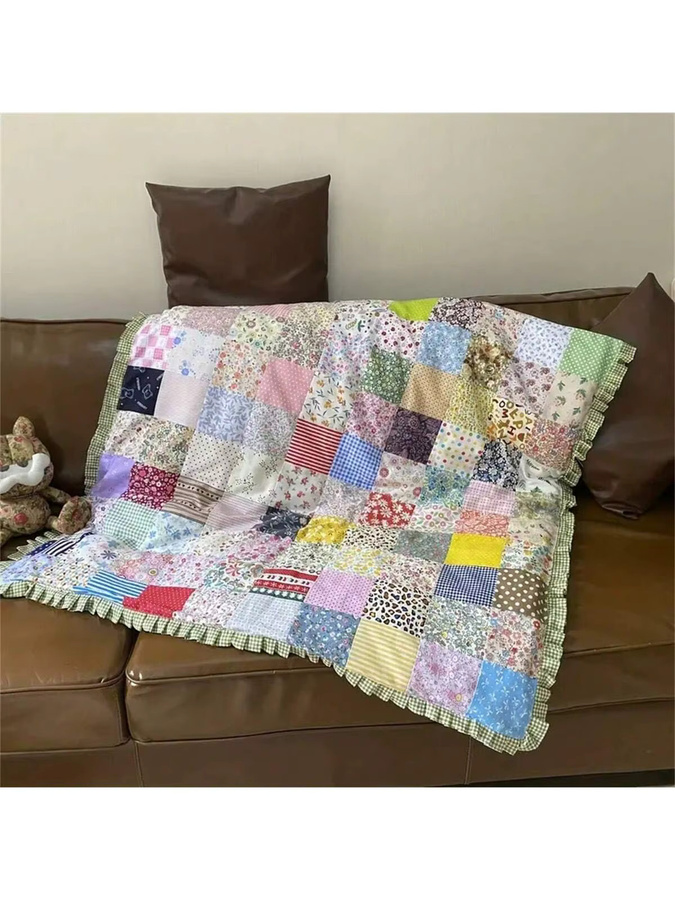 200 Stück Baumwoll-Stoffquadrate in Multicolour für DIY Patchwork, Quilten und Nähen, B/B: 10 x 10 cm - Bild 2