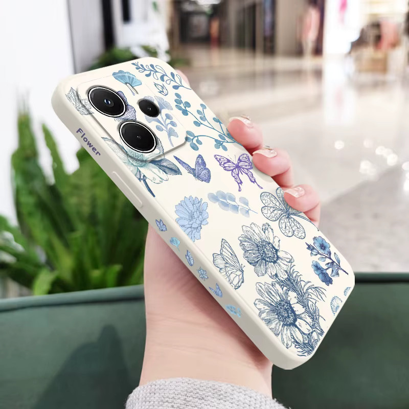 Schmetterlingstanz Silikon-Handyhülle für Xiaomi Redmi Note Serie in Grün und Multicolour (kompatibel mit 4G und 5G Modellen) - Bild 3