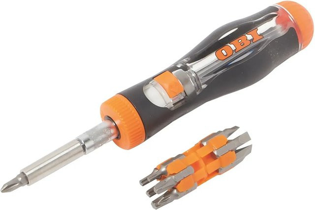 OBI Teleskop-Schraubendreher 13-in-1 in Orange - Bild 1