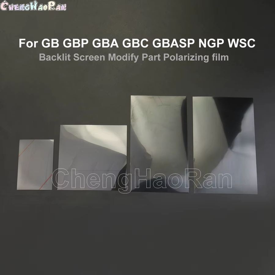 ChengHaoRan Polarisationsfolie für hintergrundbeleuchtete Bildschirme von GBA, GBC, GBA SP, NGP und WSC, transparent - Bild 2