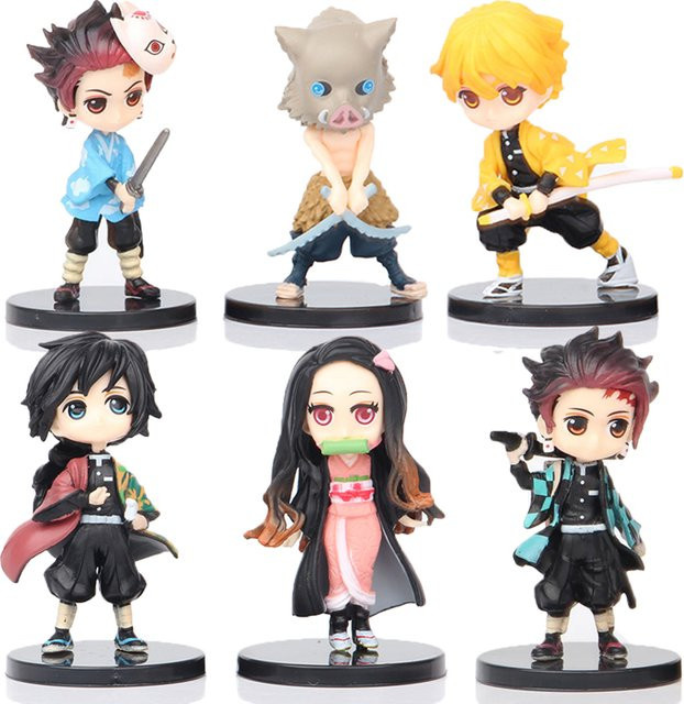 Bandai Demon Slayer Q-Version Figuren, 6-teiliges Set, Kunststoff - Bild 1