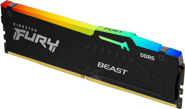 Kingston FURY Beast RGB DDR5 RAM Modul 32GB 6000 MHz CL30 Schwarz - Bild 1