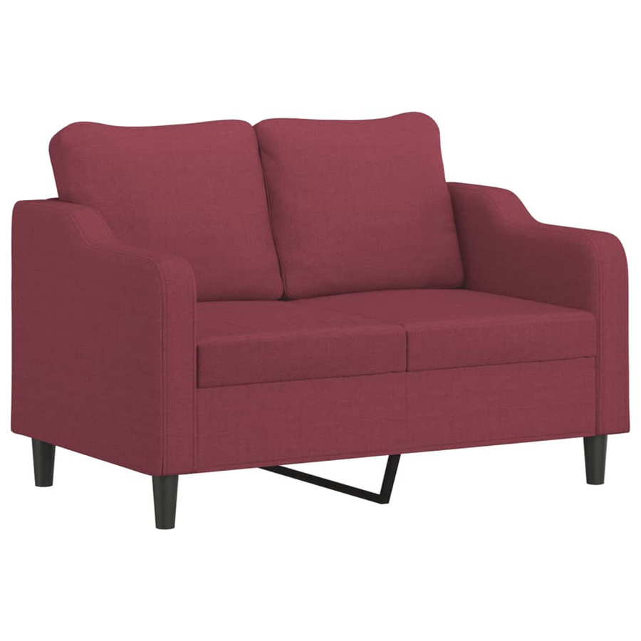vidaXL 2-teiliges Lounge-Set aus Stoff in Weinrot mit 2-Sitzer-Sofa und Mehrsitzer - Bild 3