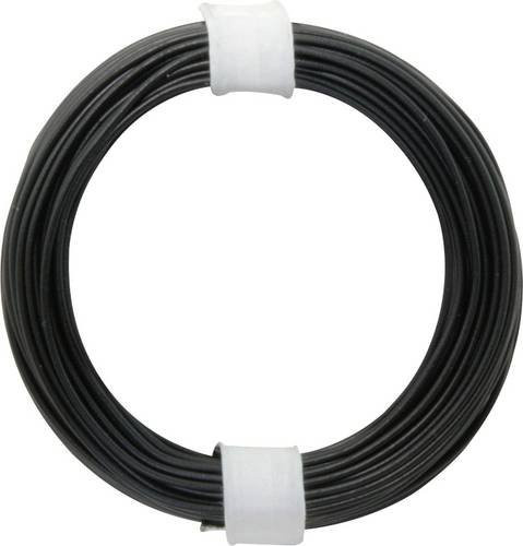 Donau Elektronik 105-1 Schaltdraht einadrig 1 x 0,20 mm² Schwarz 10 m - Bild 1