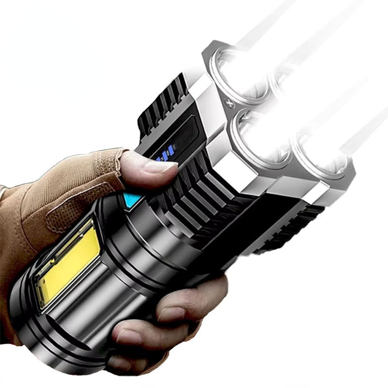 ESMARTER LED Camping-Taschenlampe in Schwarz mit COB-Seitenlicht und wiederaufladbarem Akku - Bild 2