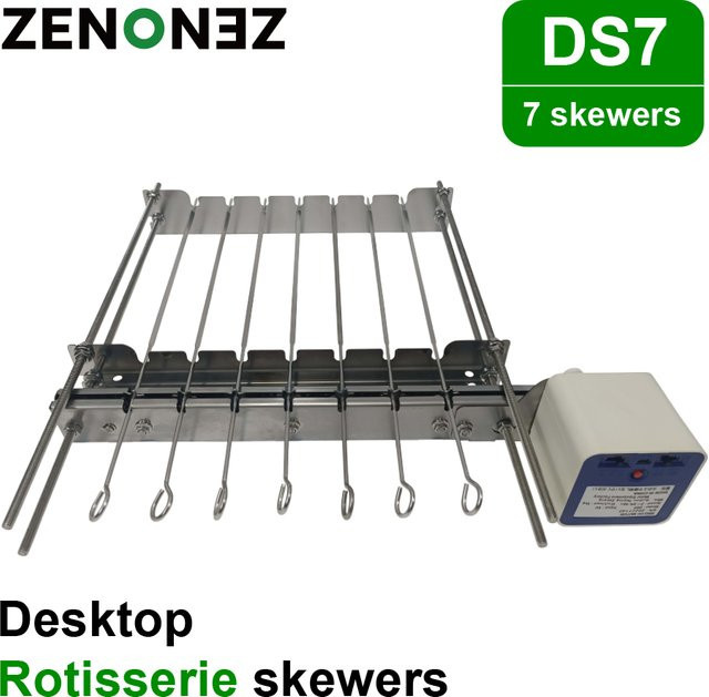 ZENOBBQ Rotisserie-Set DS7 für rotierende Spieße als universeller Ersatz für Kebab-Grills - Bild 1