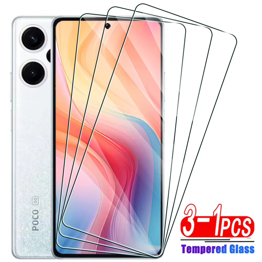 Xiaomi Schutzglas für Poco F7 F6 F5 F4 F3 M7 M6 M5s M5 X7 Pro 5G X6 X5 X3 NFC C85 C75 C71 C65 C61 C55 C51 Screen Protector, transparent - Bild 5