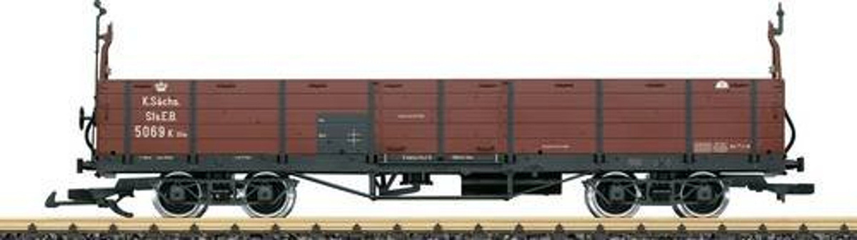 LGB L43605G Offener Güterwagen der Königlich Sächsischen Staatseisenbahn (K.Säch.Sts.E.B) in Braun aus Metall - Bild 1