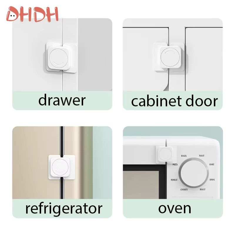 DHDH Kindersicherung Multipack für Ofen, Mikrowelle, Schrank und Kühlschrank, Farbe: Weiß - Bild 3