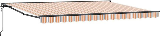 vidaXL Einziehbare Markise Blau-Orange B/H: 450 x 300 cm - Bild 1