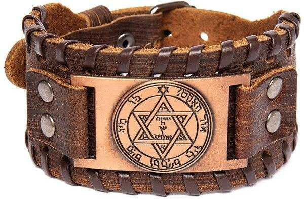 Allbestart Armband, Leder, beige, Herren, Punk - Bild 1