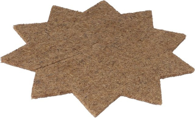 Proflora Mulchscheibe Stern aus Kokosfasern und Naturkautschuk in Braun, Durchmesser: 37 cm - Bild 1