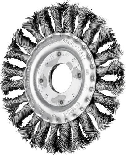 PFERD COMBITWIST Rundbürste gezopft für Winkelschleifer, Stahl, Silber, Durchmesser: 115 mm, Bohrung: 22,2 mm, Drahtstärke: 0,50 mm - Bild 1