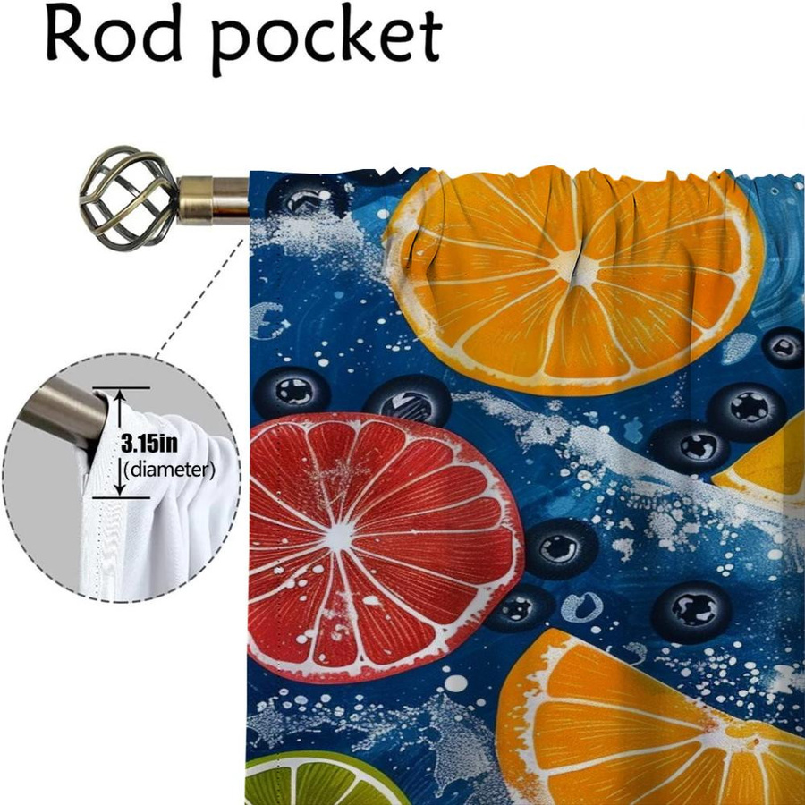 Household supplies MH Frucht Verdunkelungsvorhang mit Anti-Moskito Funktion, 2 Paneele, Mehrfarbig, B: 50 cm, H: 70 cm - Bild 1