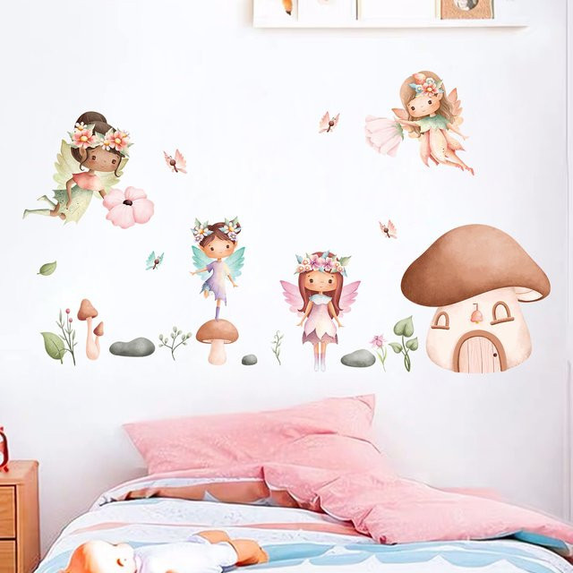 BRUP Wandtattoos Cartoon Süße Elfen für Kinderzimmer und Schlafzimmer - Bild 1
