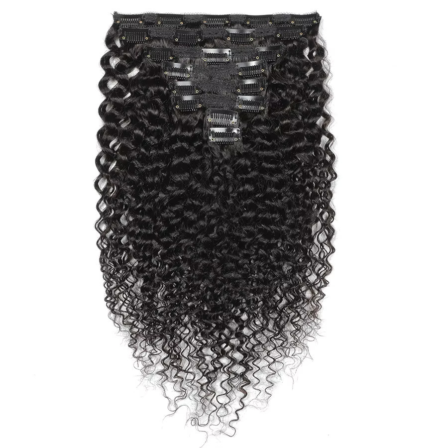Newmi Clip-in Haarverlängerungen, 3C Lockig, Echthaar, Damen - Bild 4