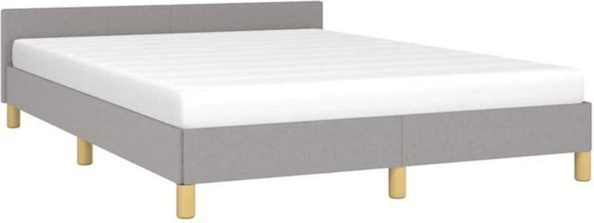 Polsterbett vidaxl in Grau aus Stoff und Holzwerkstoff, B/T: 140 x 190 cm - Bild 1