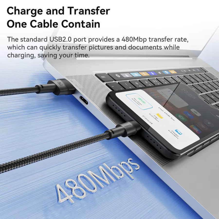 Toocki Micro-USB-Schnellladekabel USB-A auf Micro-USB aus geflochtenem Draht, bunt, 2,4 A Datenkabel für Xiaomi und Samsung - Bild 4