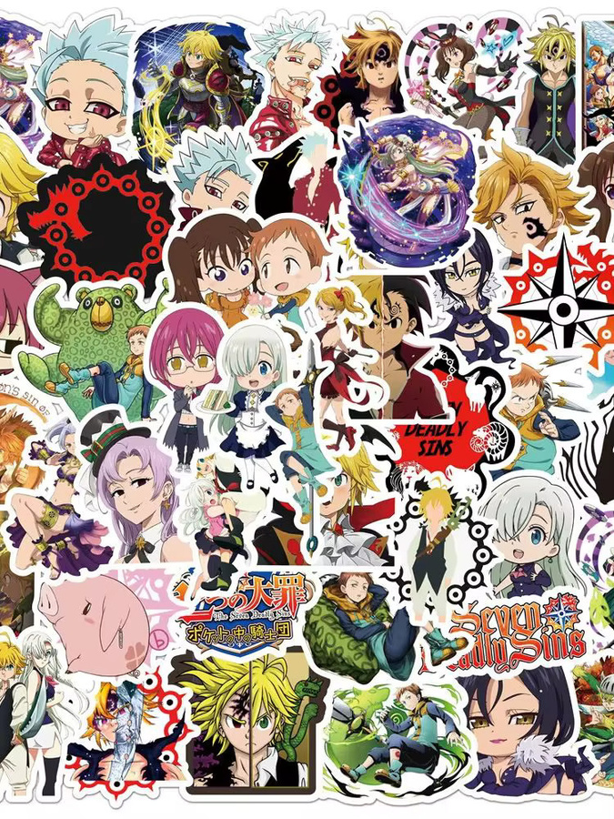 Bandai The Seven Deadly Sins Anime Aufkleber, Meliodas, Nachfüllpack - Bild 4