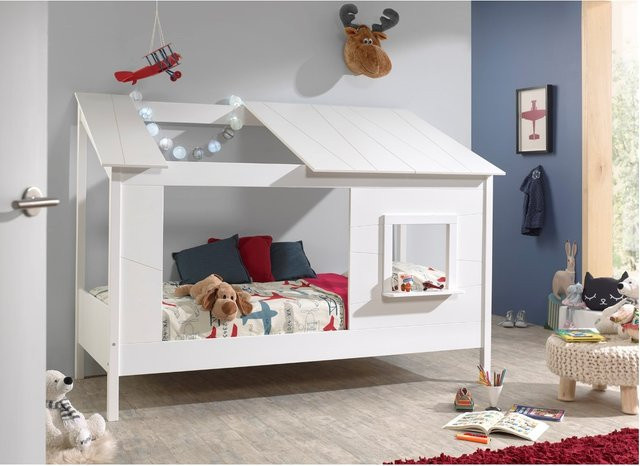 Vipack Baumhaus Bett für Kinder in Weiß, lackiert, B/T: 90 x 200 cm - Bild 1