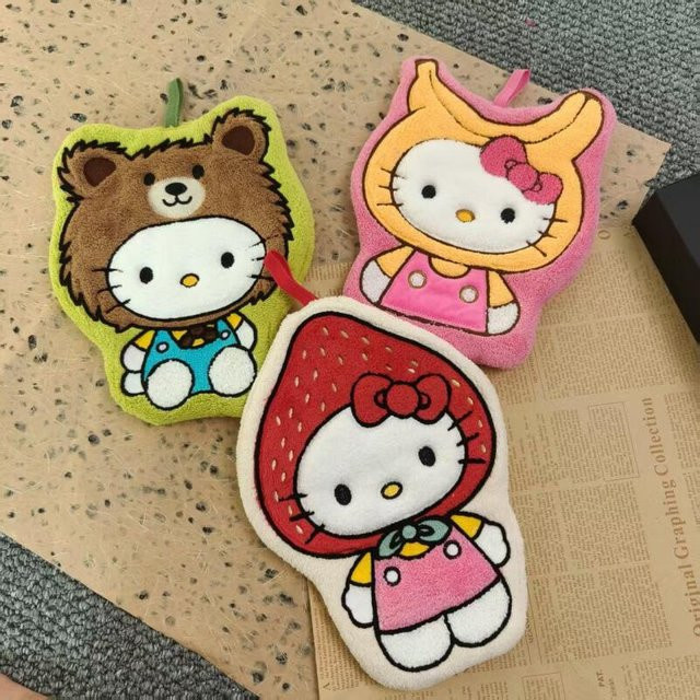 Hello Kitty Kawaii Cartoon Handtuch für Mädchen, weich und schnelltrocknend - Bild 1