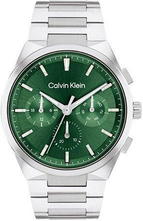 Calvin Klein Armbanduhr, Quarz, Stahlarmband, Grünes Zifferblatt, Herren - Bild 1