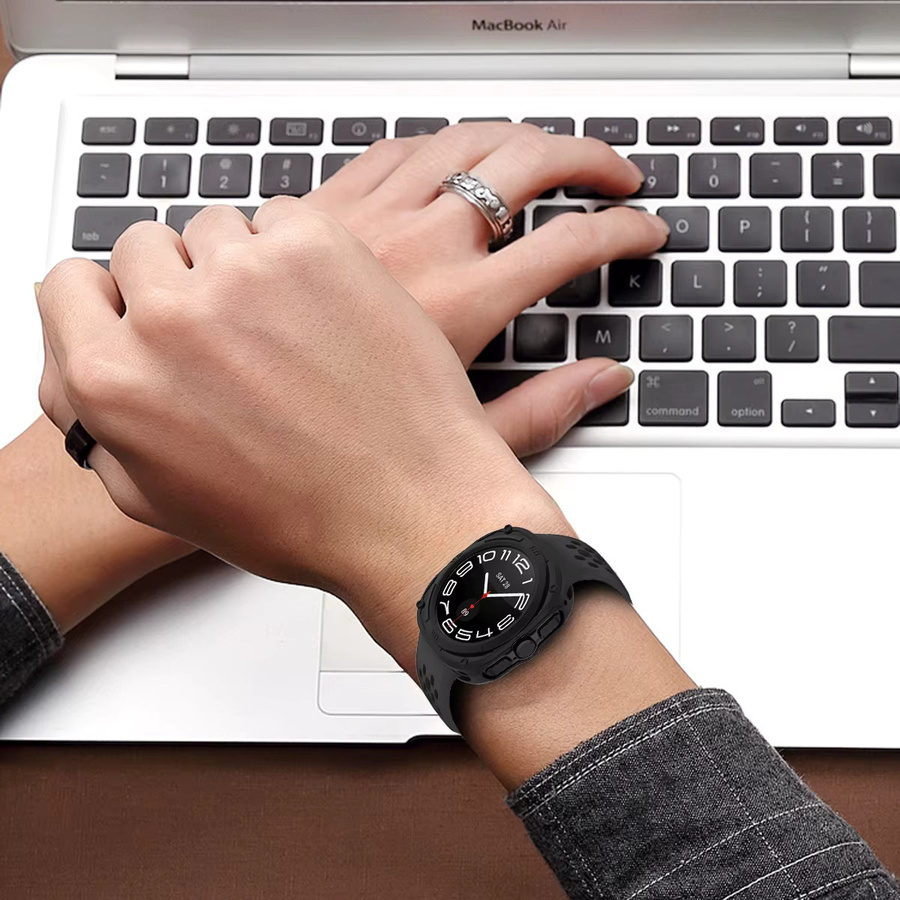 CAOWTAN Displayschutz-Hülle für Samsung Galaxy Watch Ultra 47mm, TPU, Weiß - Bild 5