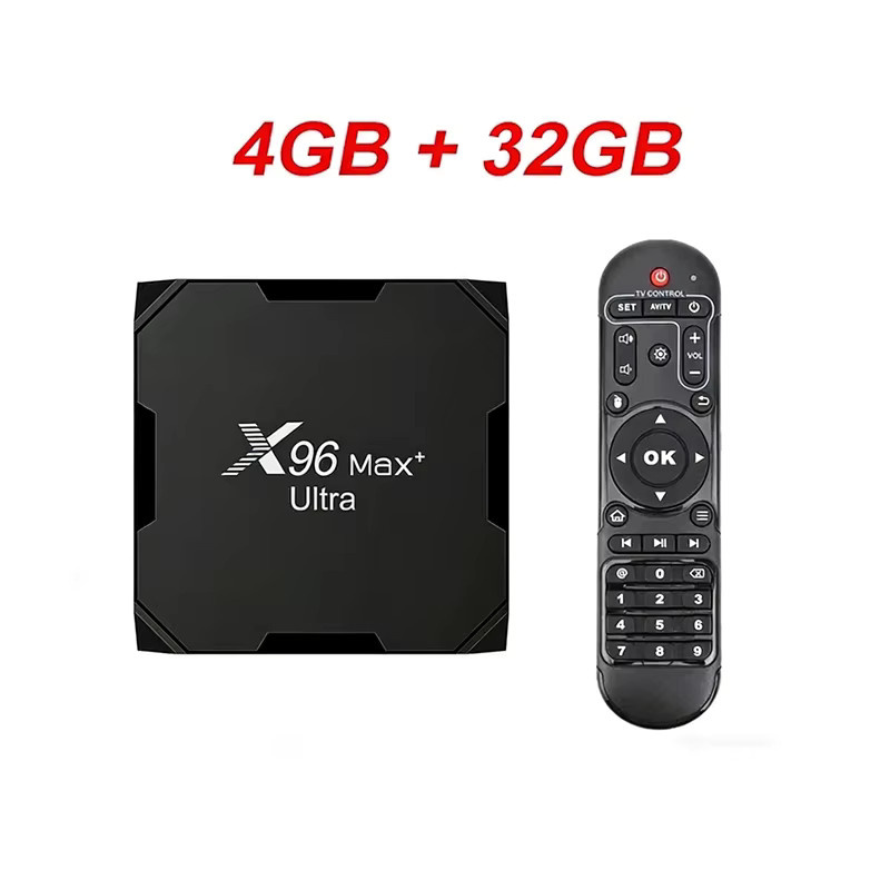 X96 Max+ Ultra Smart TV Box mit Amlogic S905X4 Quad-Core, 4GB RAM, 32GB/64GB ROM, Android 11.0, Dualband-WLAN, Bluetooth, 4K/8K AV1 H.265 Videodecoder, Mediaplayer in Schwarz - Bild 8