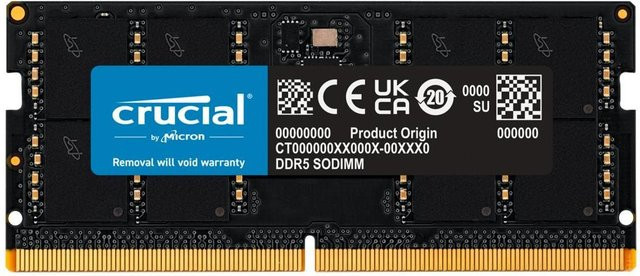 Crucial SODIMM DDR5-5600 32 GB RAM Modul CT32G56C46S5T Schwarz - Bild 1