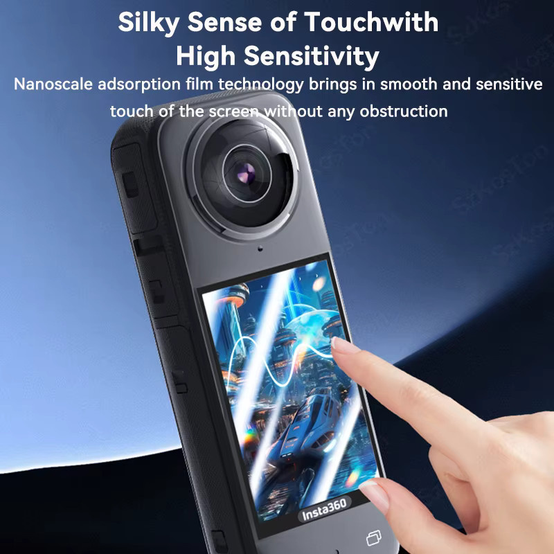 Insta360 X4 Zubehör-Set in Schwarz mit Displayschutzfolie, Objektivschutz, Silikonhülle, Schutzrahmen und Aufbewahrungstasche - Bild 4