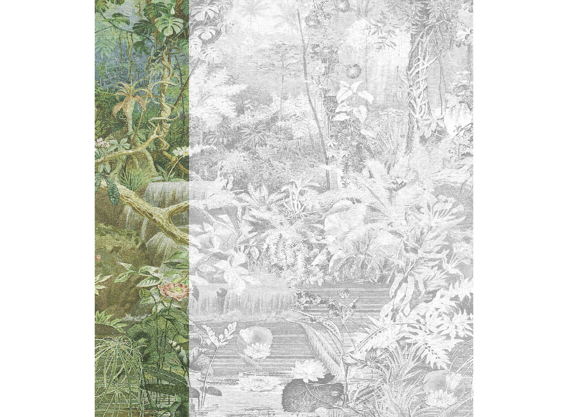 Jannelli & Volpi Mural Coari Green Panel 1 aus Kunstharz in Grün - Bild 1