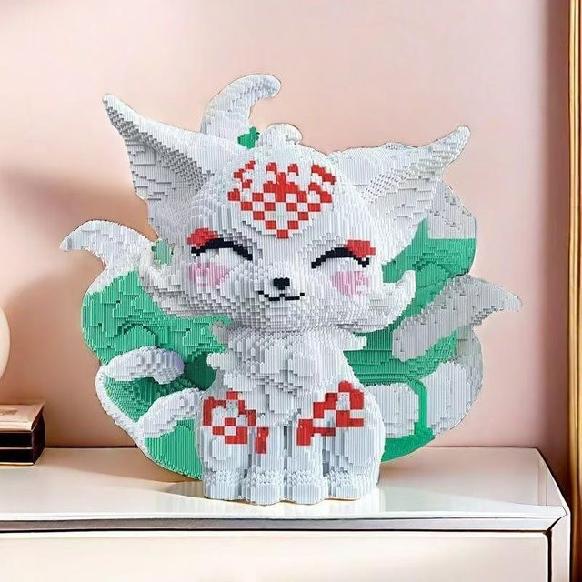 Yiran toy Neunschwänziger Fuchs Baustein-Bausatz grün 5682-teilig - Bild 1