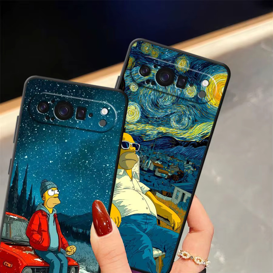 Simpsons Cartoon Handyhülle für Google Pixel 6 7 8 9 Pro XL und 6a 7a 8a 9a in Multicolour - Bild 4