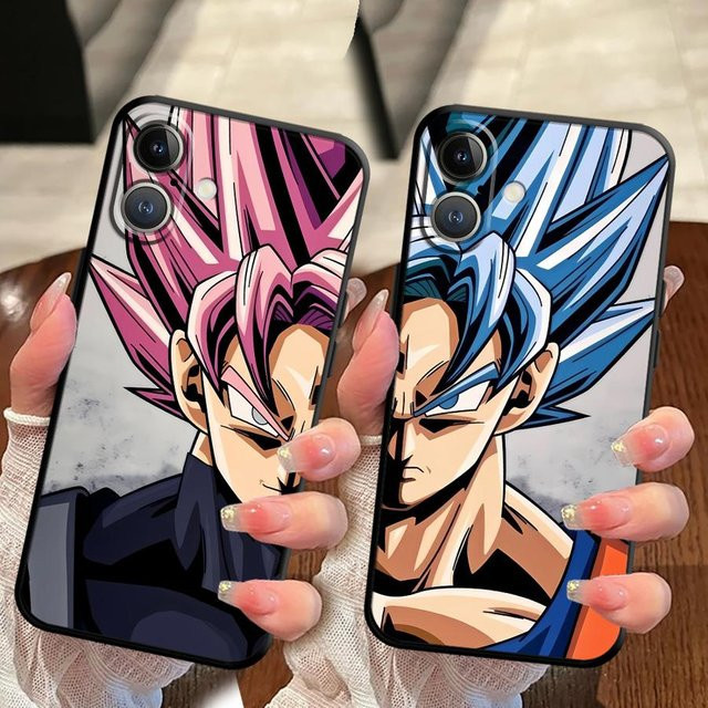Schwarze weiche Handyhülle mit Dragon Ball Goku Design für iPhone Modelle - Bild 1