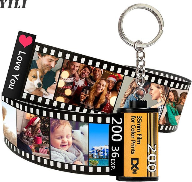 Schlüsselanhänger Kamerafilm-Filmrolle, personalisiert mit Foto, XCL - Bild 1