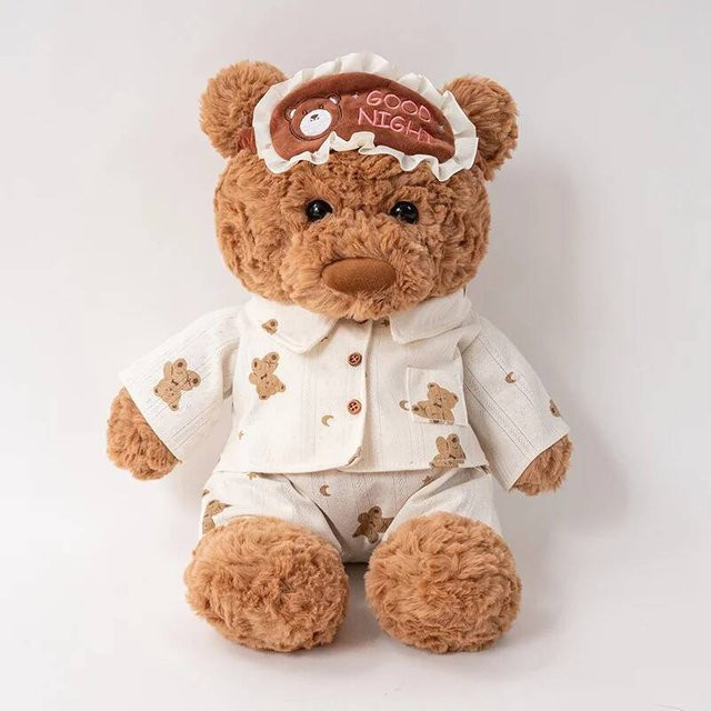 Bubble Tea Geburtstag Teddybär Plüschtier, mit Pyjama, ab 14 Jahren - Bild 1